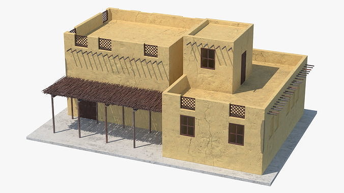 Middle Eastern Traditional House 3D model 7