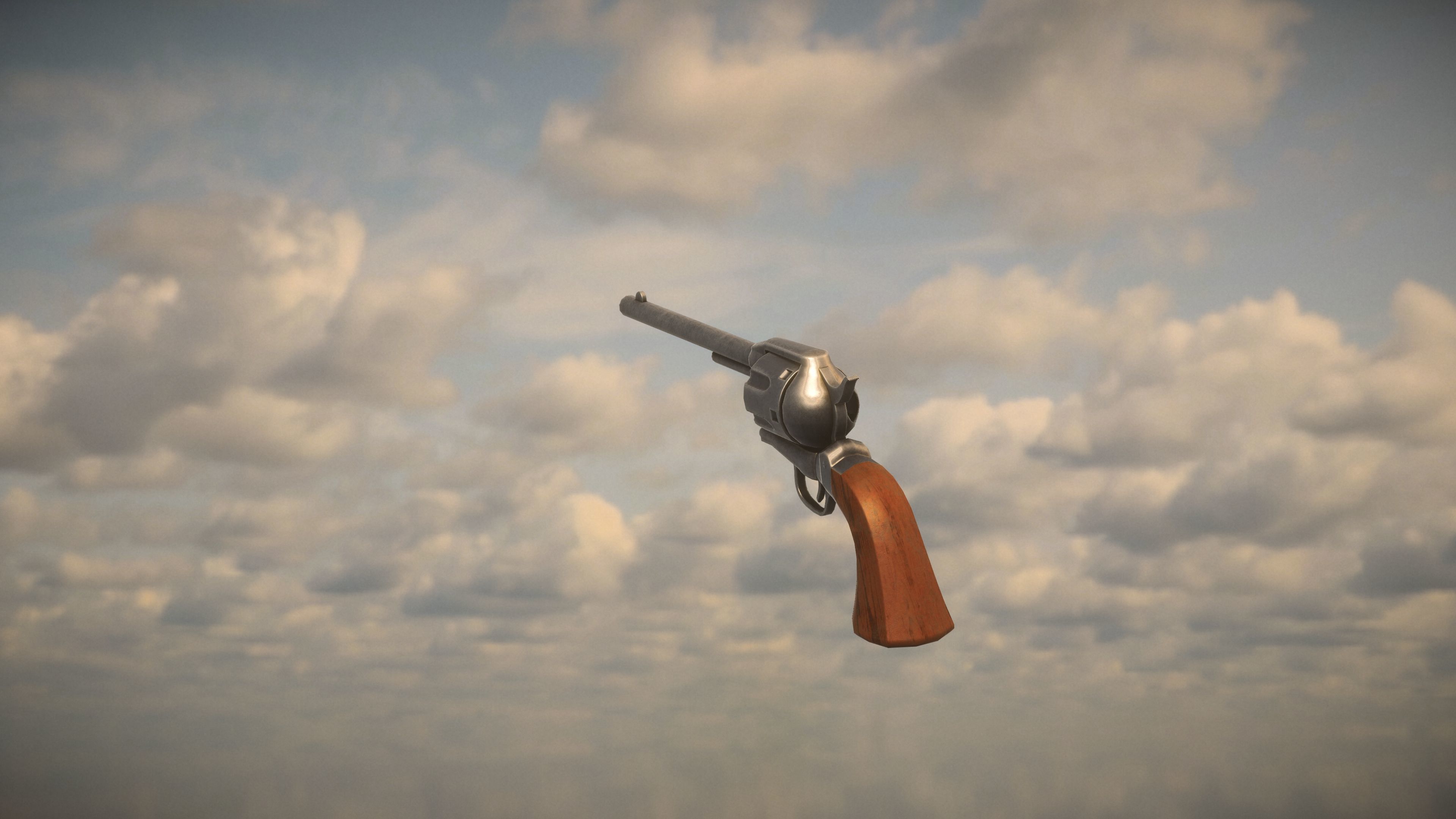 Western Colt Low-poly 3D model_2