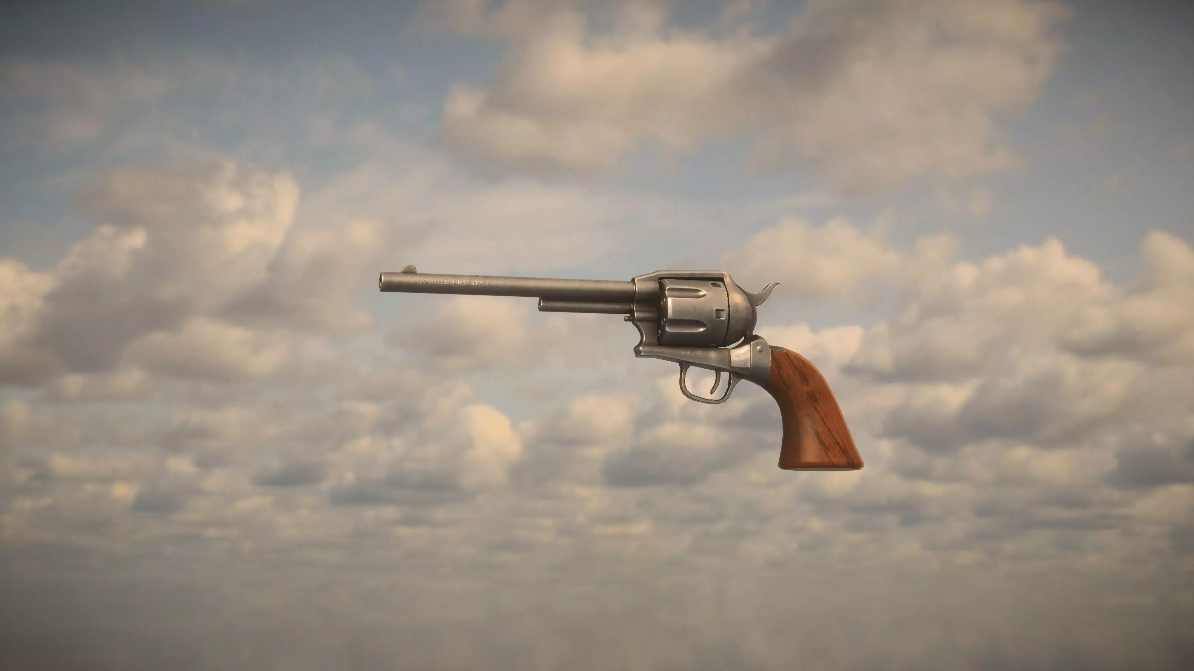 Western Colt Low-poly 3D model_0