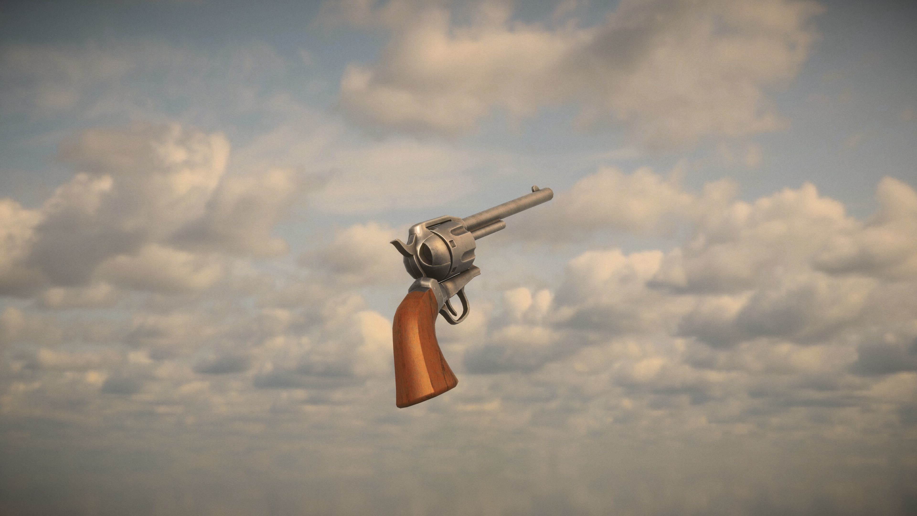 Western Colt Low-poly 3D model_3