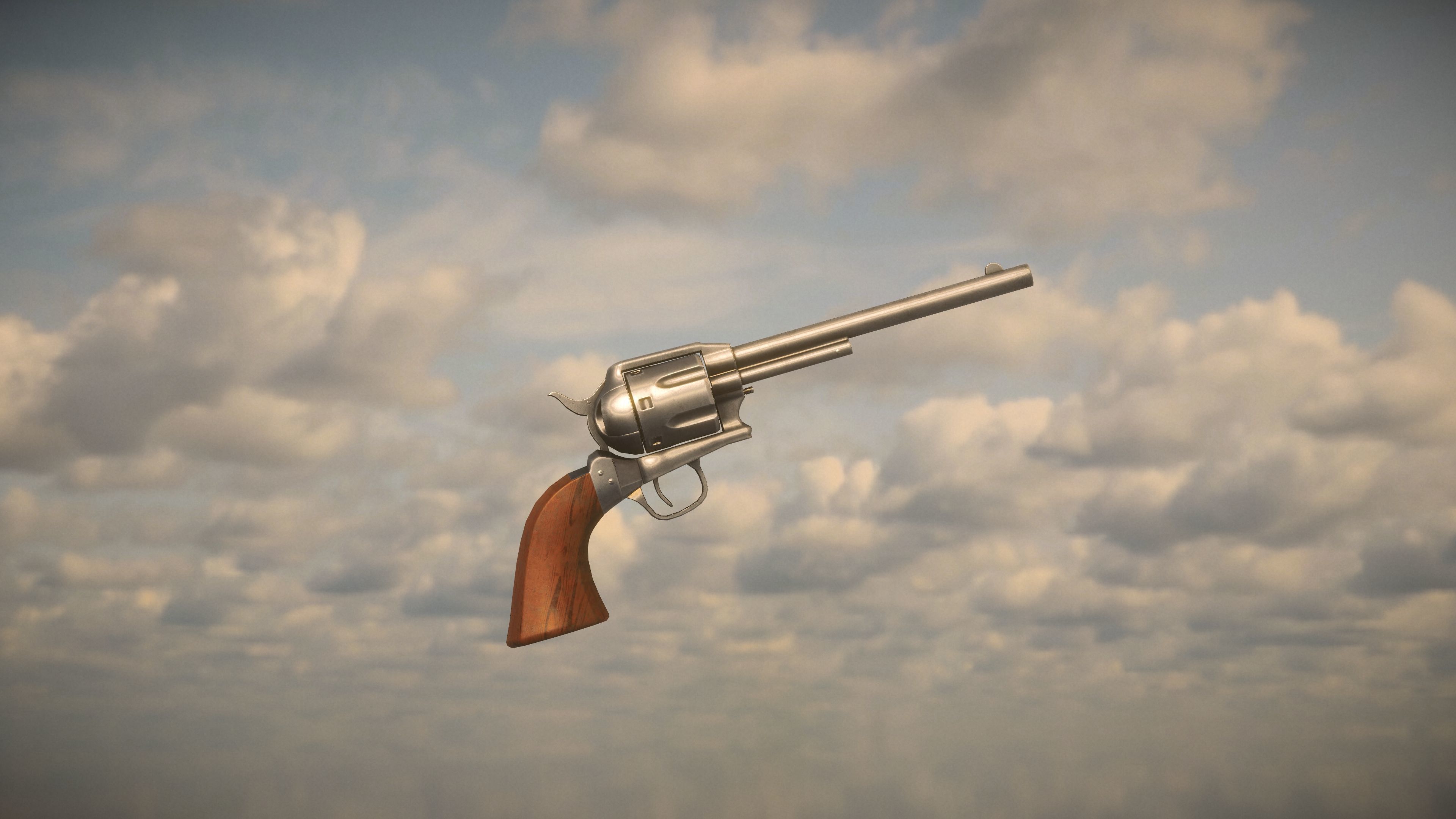Western Colt Low-poly 3D model_5