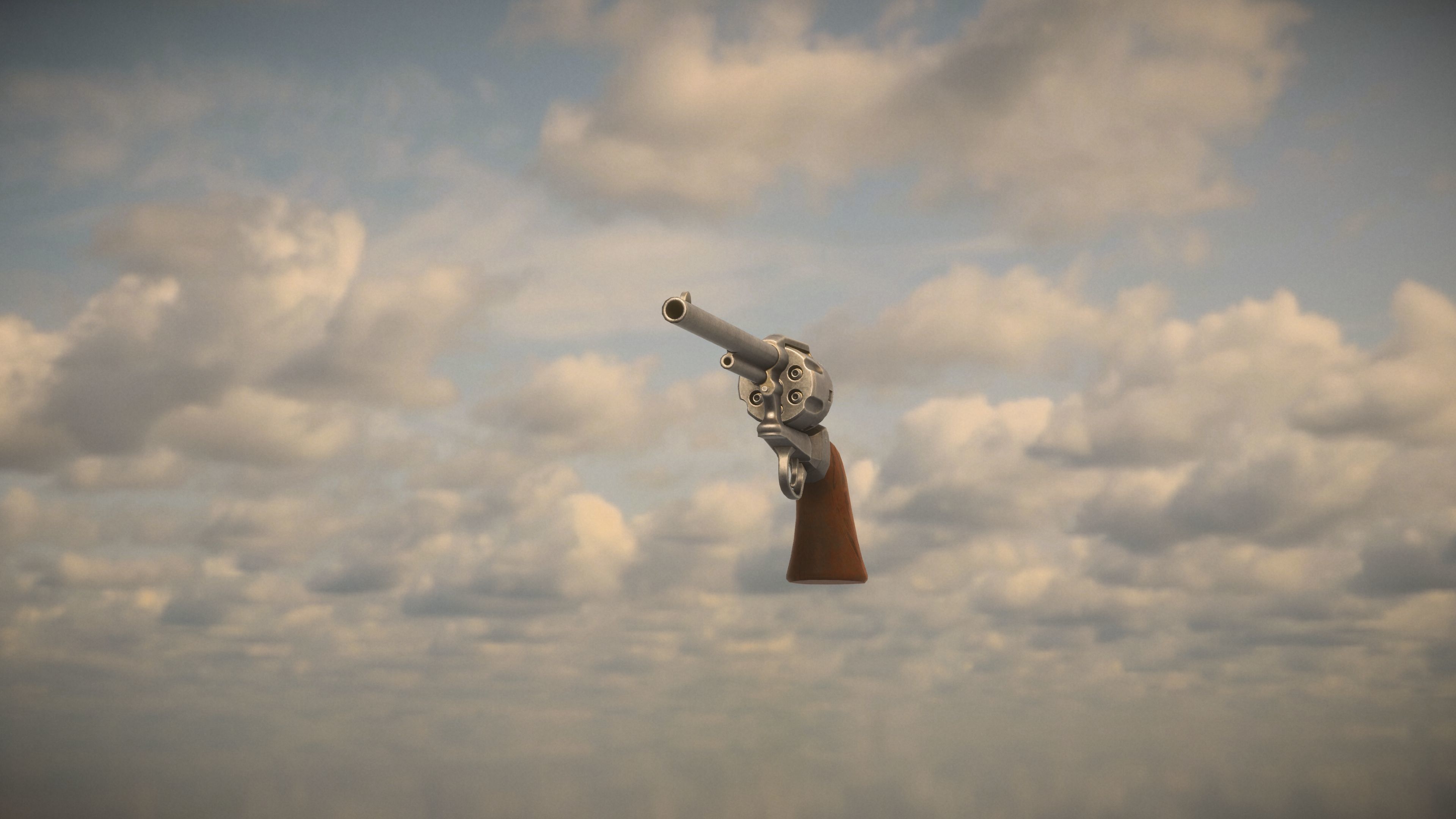 Western Colt Low-poly 3D model_1