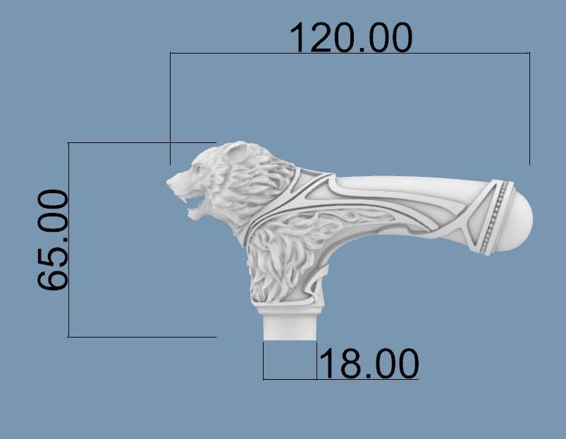 Cane Wolf 3D print model_2