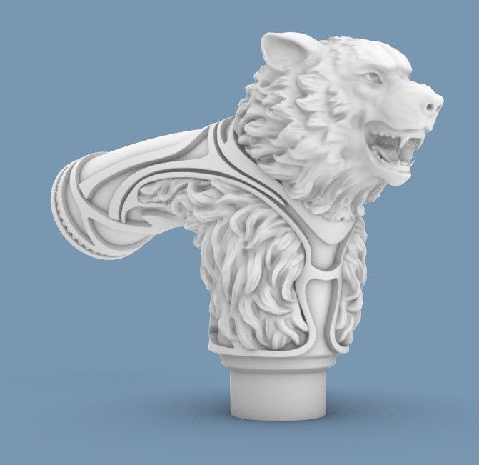 Cane Wolf 3D print model_1