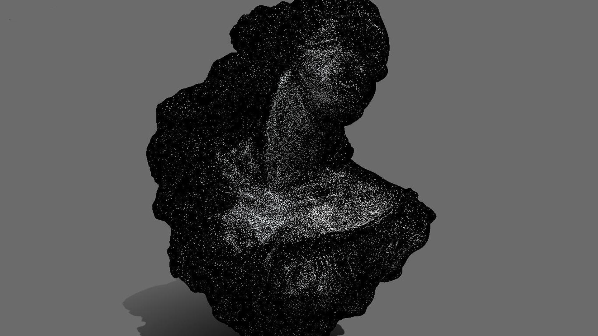 Bust of a woman with roses statue 3D model_6