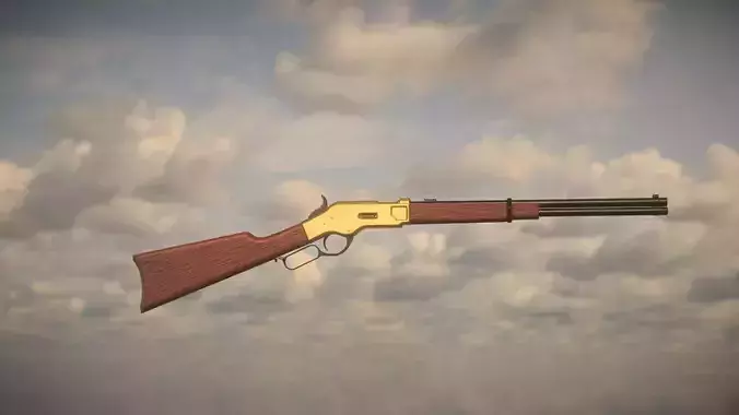 Western Winchester Low-poly 3D model