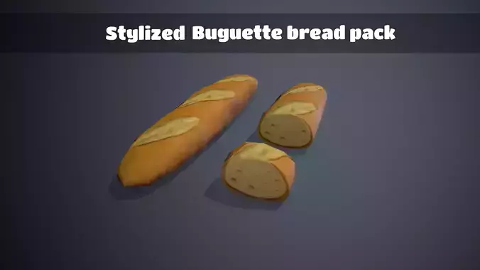 Stylized Baguette Bread 