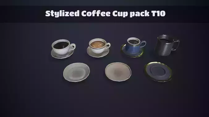 Stylized Coffee cup  T01