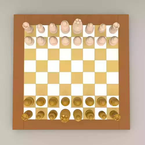  3D Chess board model 3D print model