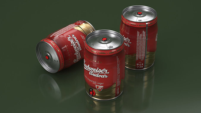 Budweiser Beer 5 Liter Barrel 3D model 3