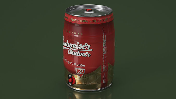 Budweiser Beer 5 Liter Barrel 3D model 4