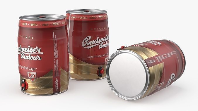 Budweiser Beer 5 Liter Barrel 3D model 7