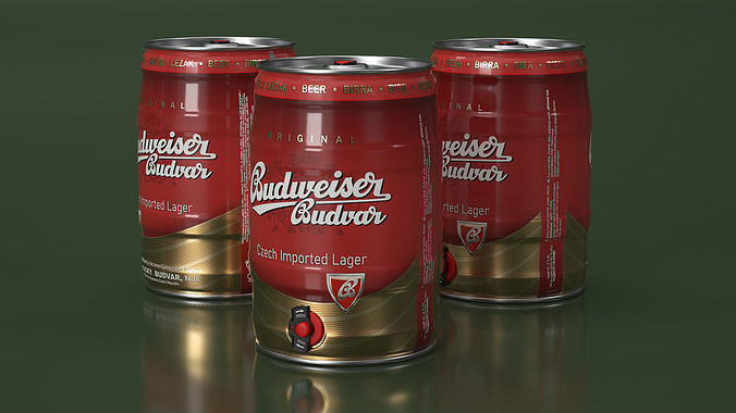 Budweiser Beer 5 Liter Barrel 3D model 5