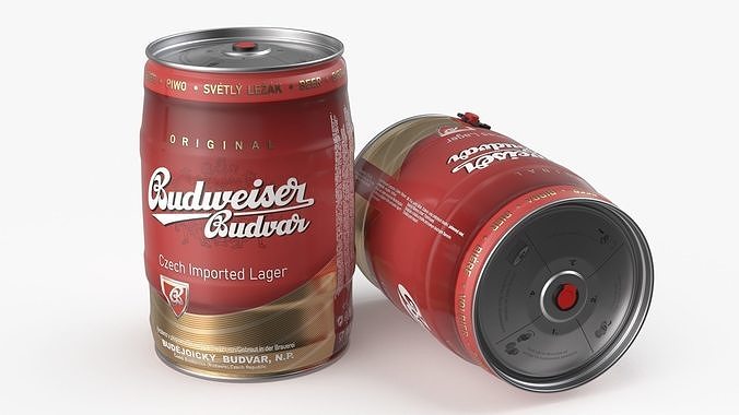 Budweiser Beer 5 Liter Barrel 3D model 6