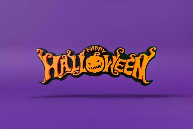 Halloween Text 3D