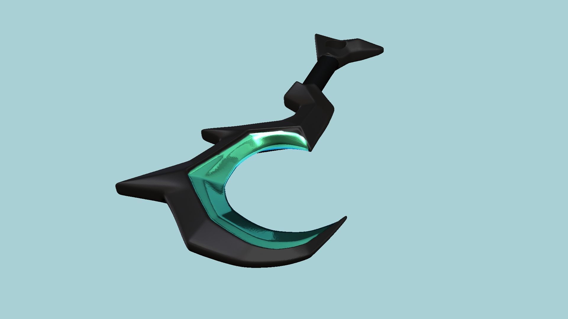 Deathgivers Keychain - Albion Online Weapon Pendant 3D print model_11