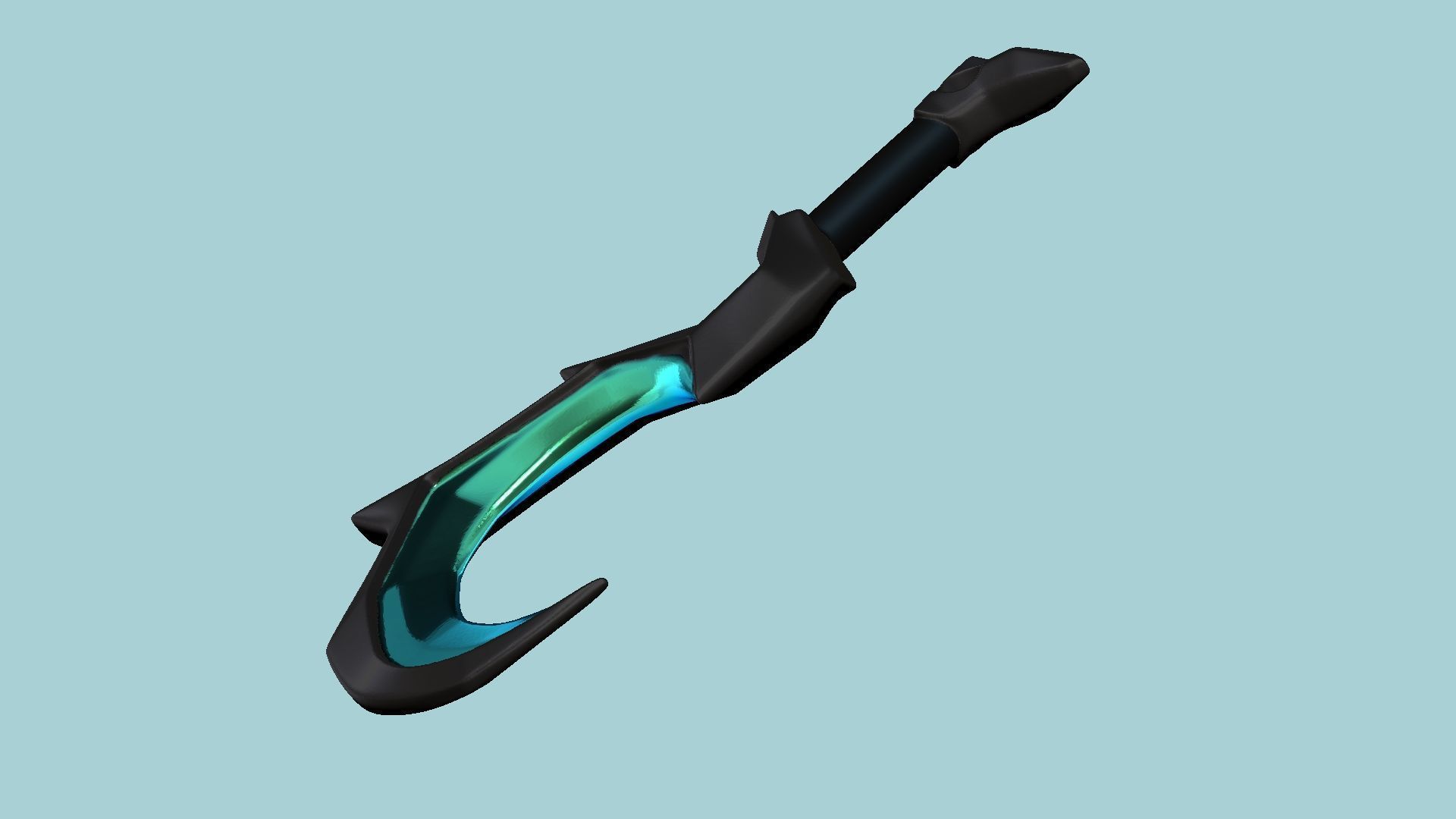 Deathgivers Keychain - Albion Online Weapon Pendant 3D print model_4