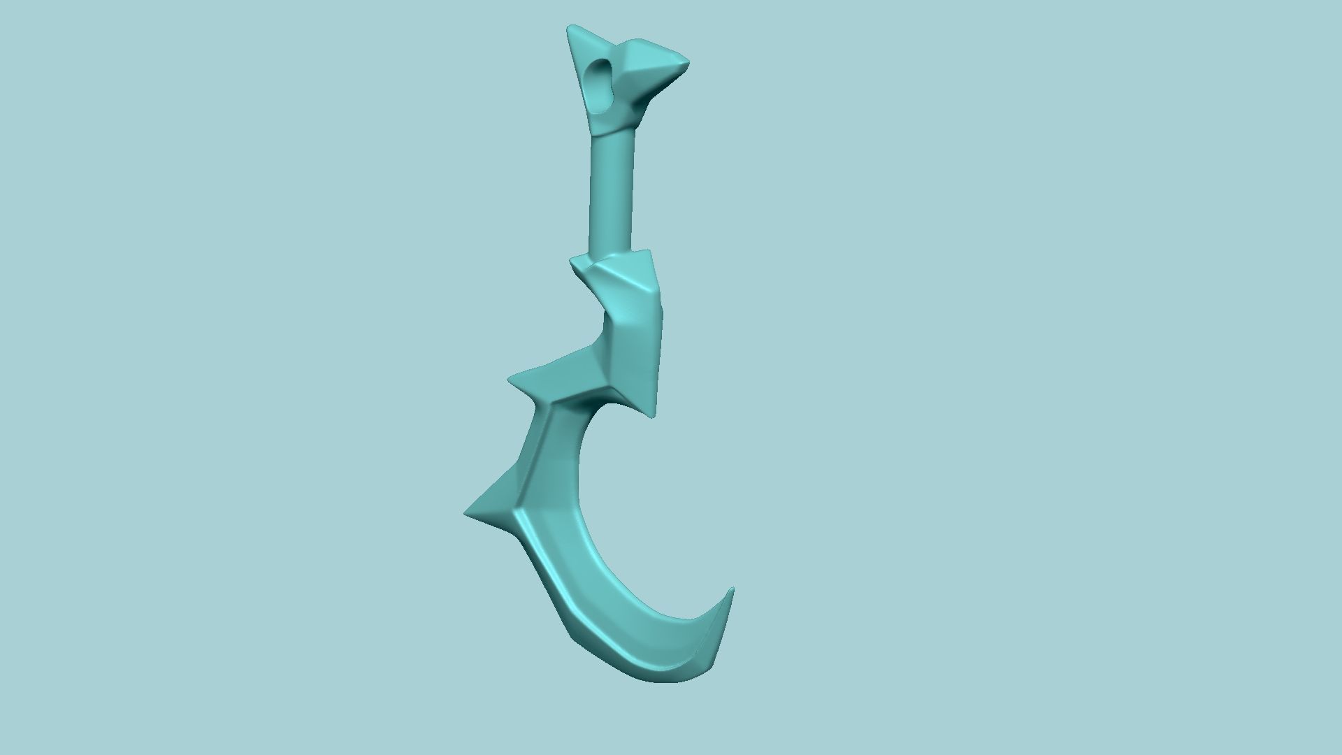 Deathgivers Keychain - Albion Online Weapon Pendant 3D print model_6