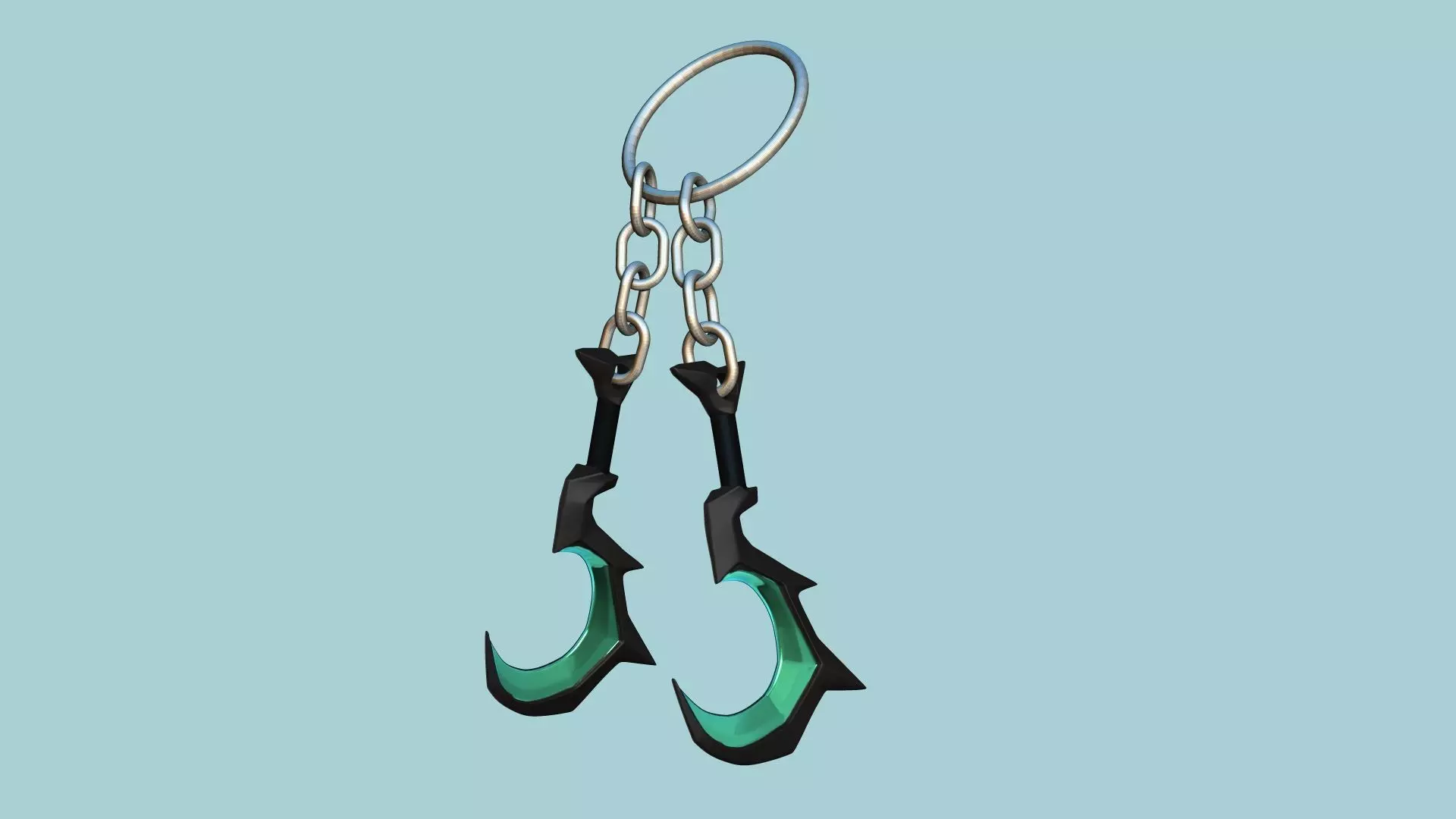 Deathgivers Keychain - Albion Online Weapon Pendant 3D print model_0
