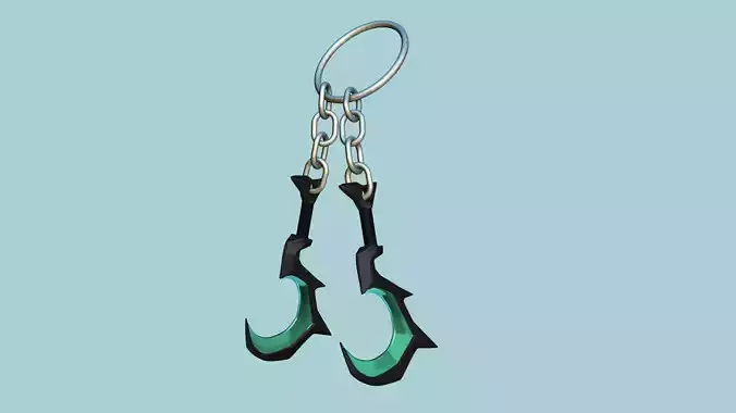 Deathgivers Keychain - Albion Online Weapon Pendant 3D print model