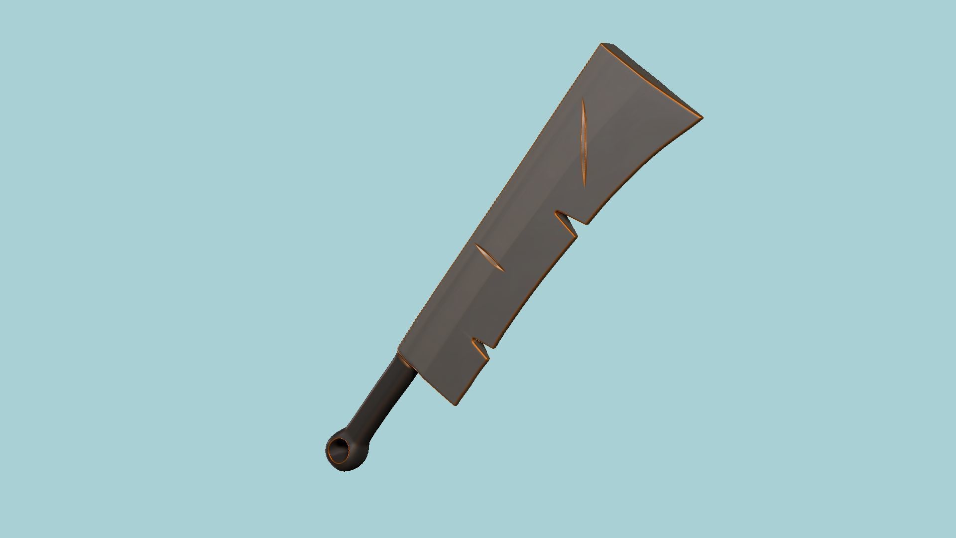 Carving Sword Keychain - Albion Online Weapon Pendant 3D print model_11