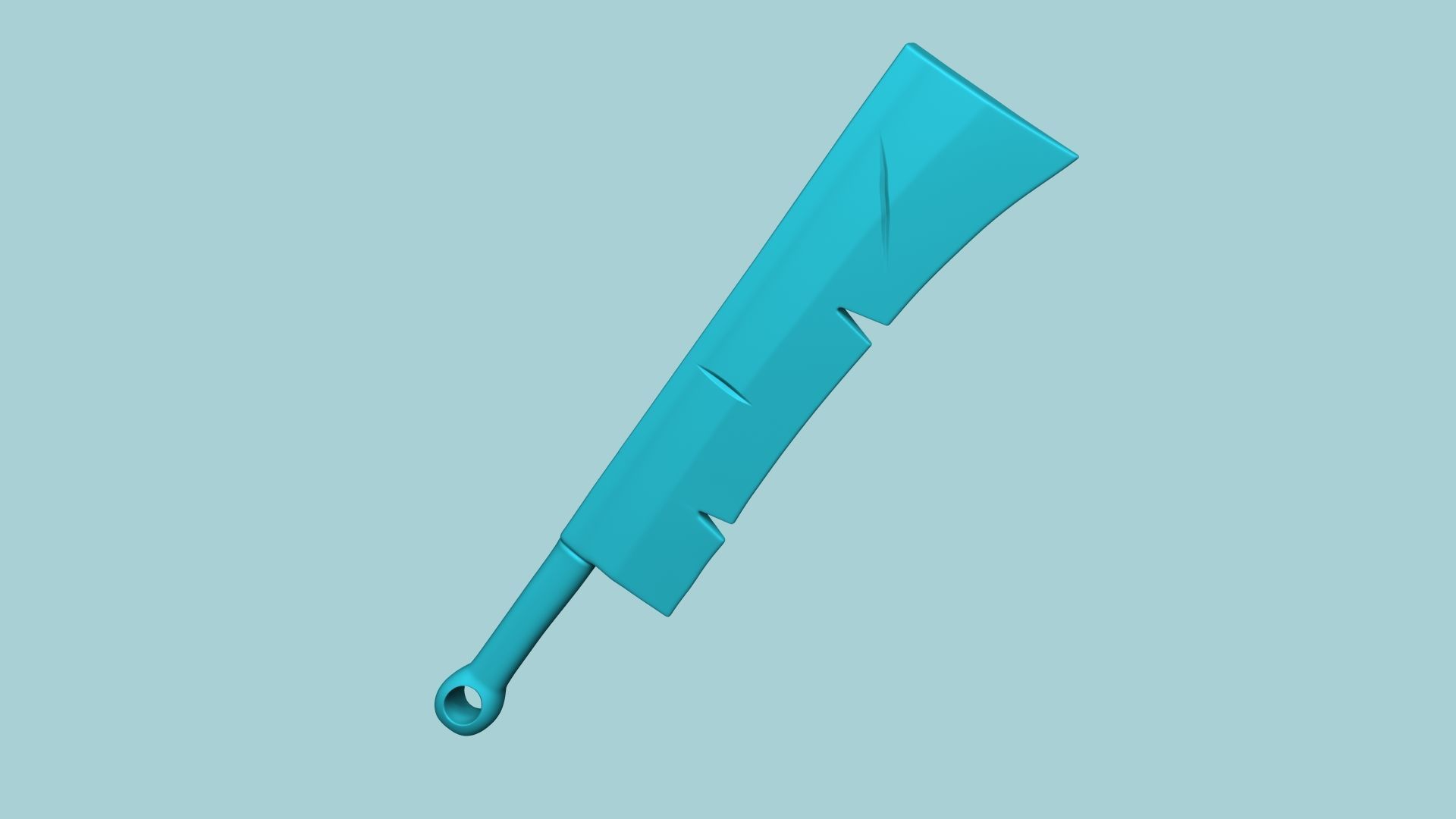 Carving Sword Keychain - Albion Online Weapon Pendant 3D print model_2