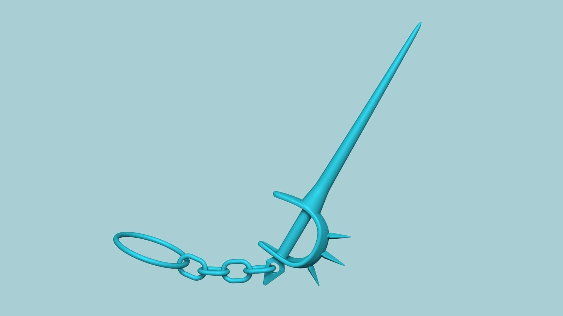 Bloodletter Keychain - Albion Online Weapon Pendant 3D print model_1