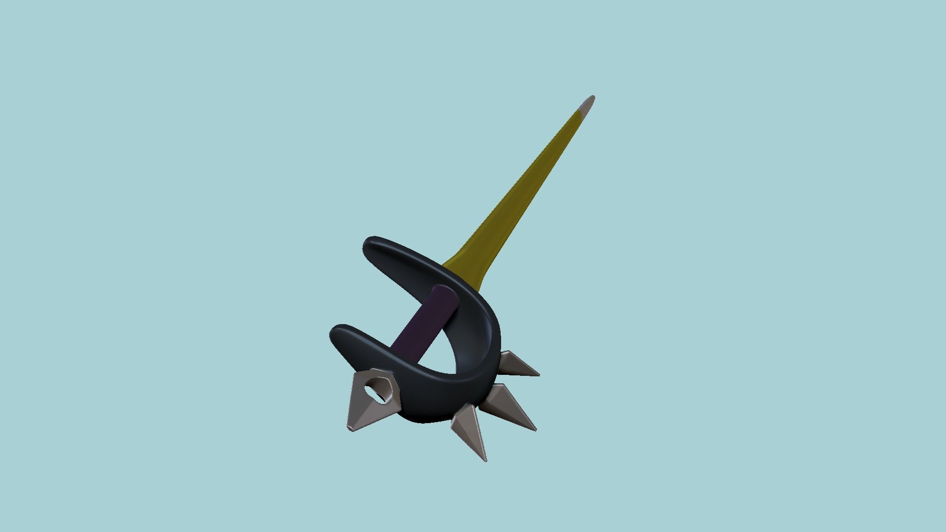 Bloodletter Keychain - Albion Online Weapon Pendant 3D print model_4