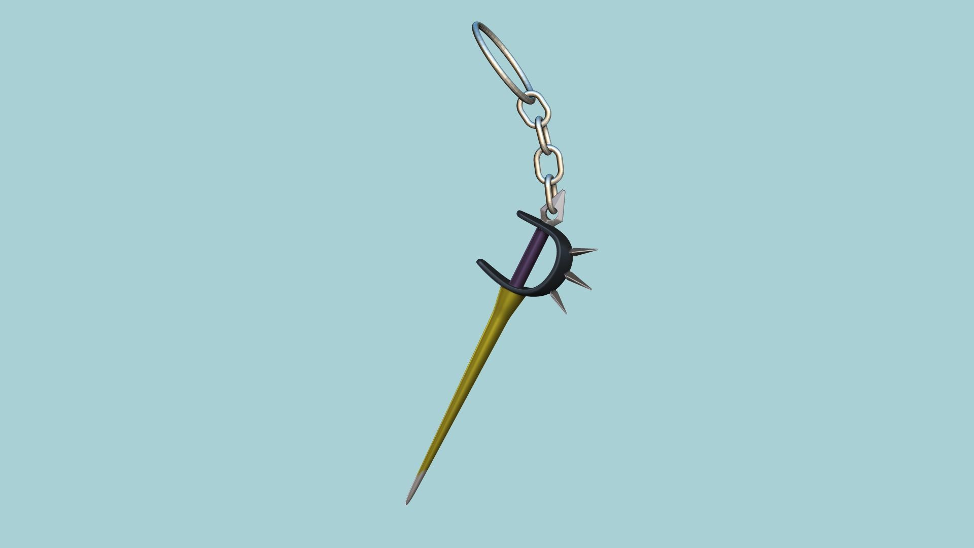 Bloodletter Keychain - Albion Online Weapon Pendant 3D print model_10