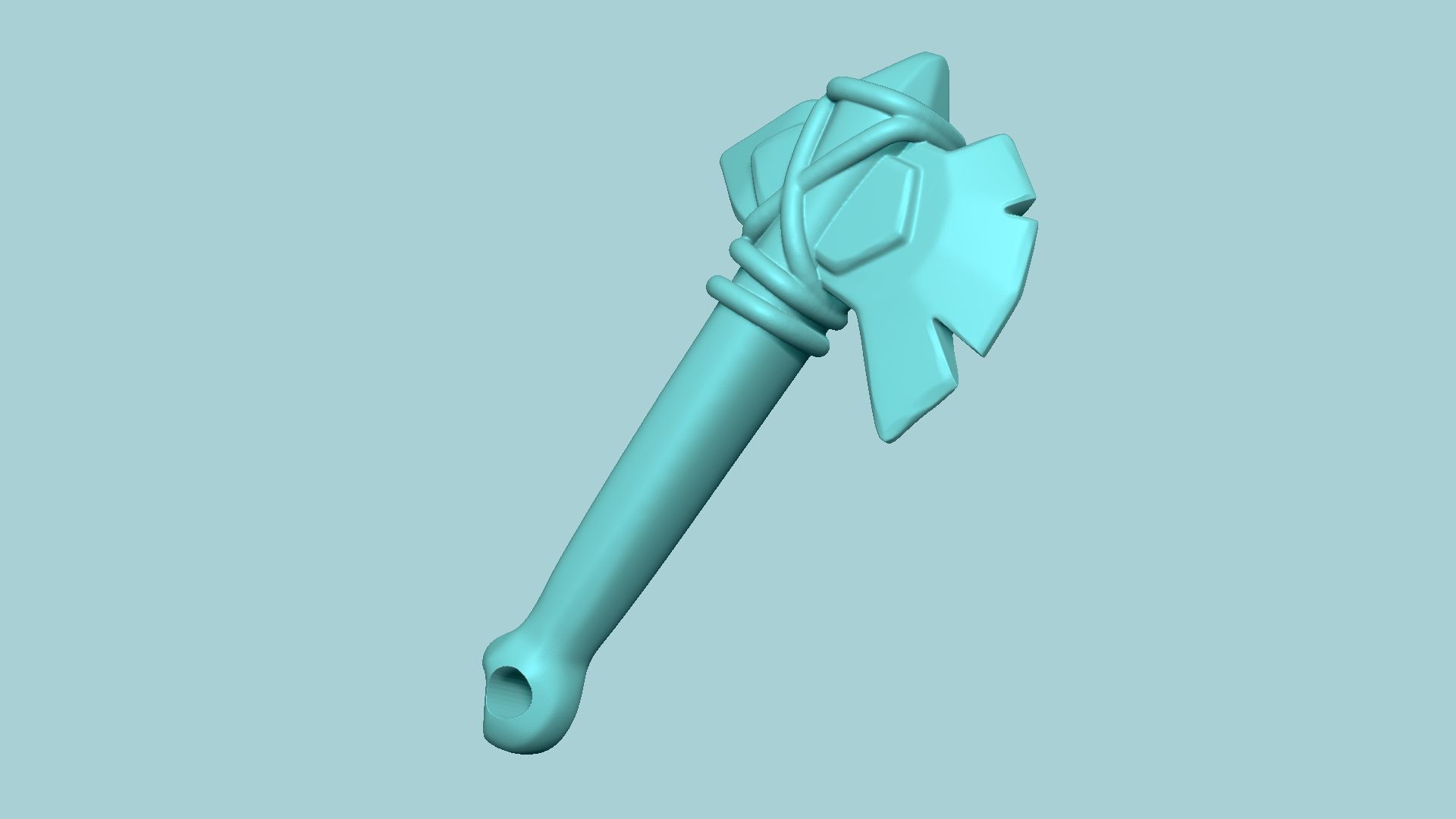 Bear Paw Keychain - Albion Online Weapon Pendant 3D print model_5