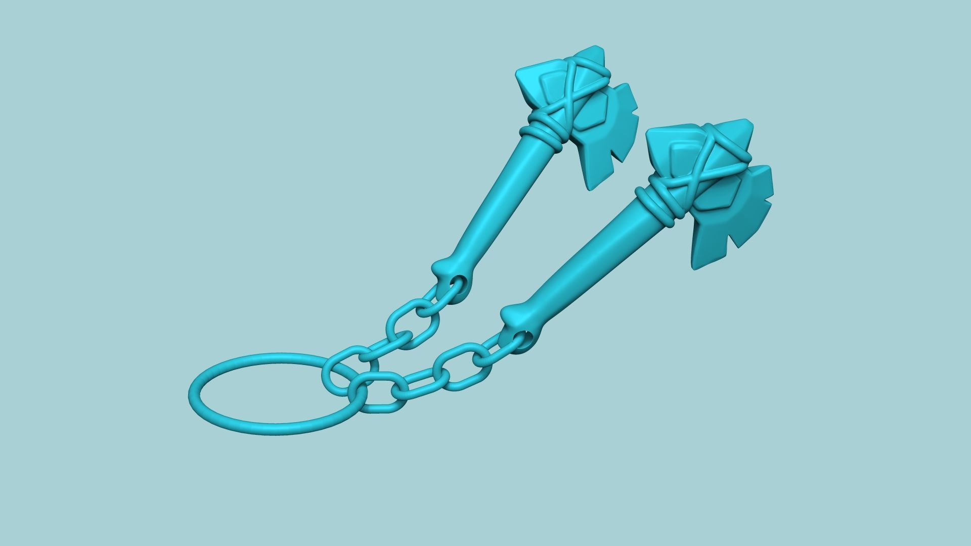 Bear Paw Keychain - Albion Online Weapon Pendant 3D print model_1