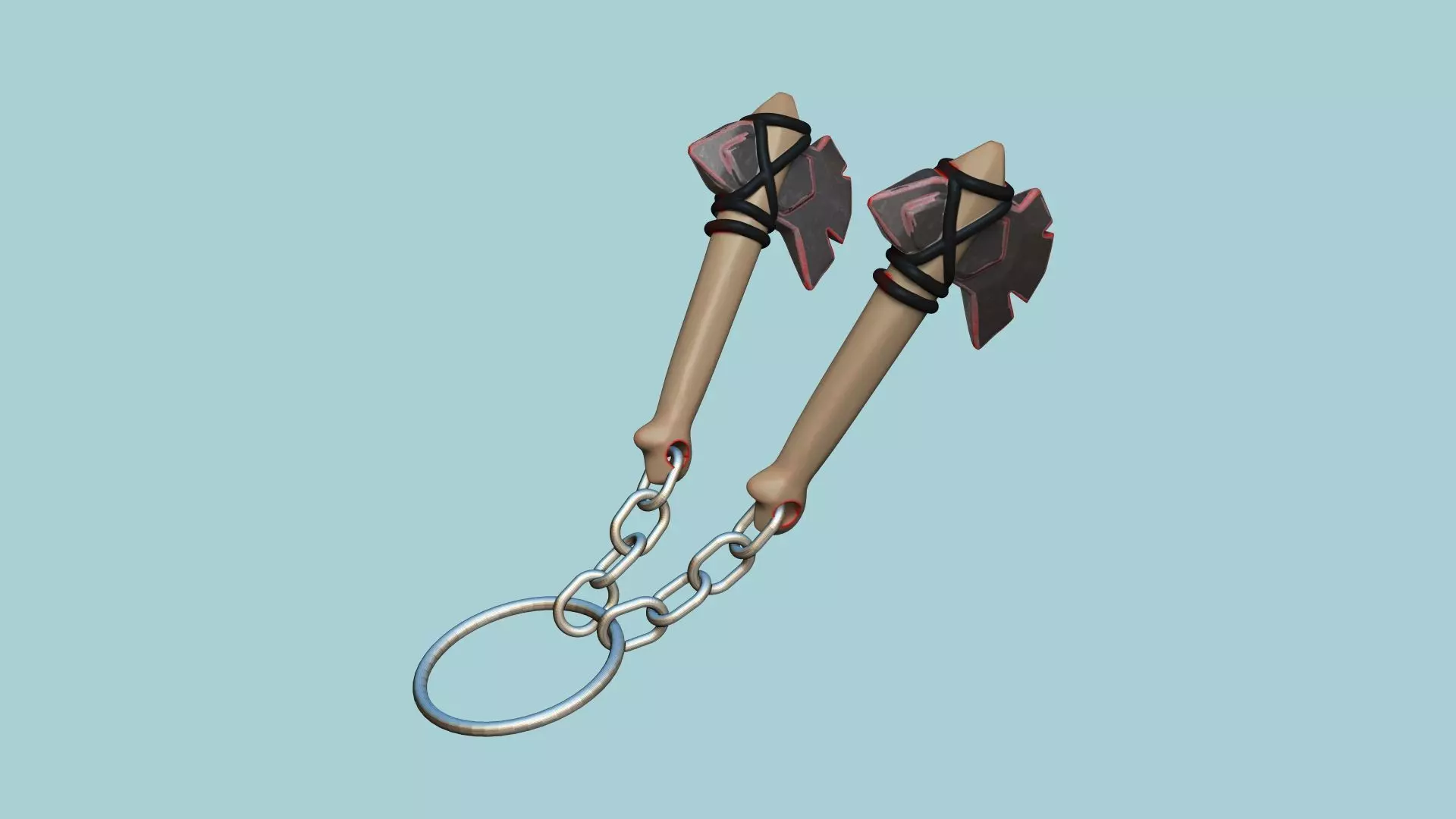 Bear Paw Keychain - Albion Online Weapon Pendant 3D print model_0