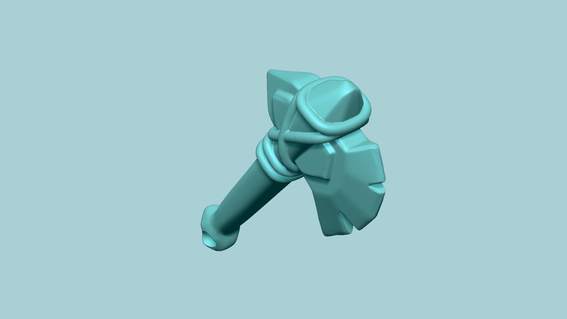 Bear Paw Keychain - Albion Online Weapon Pendant 3D print model_6