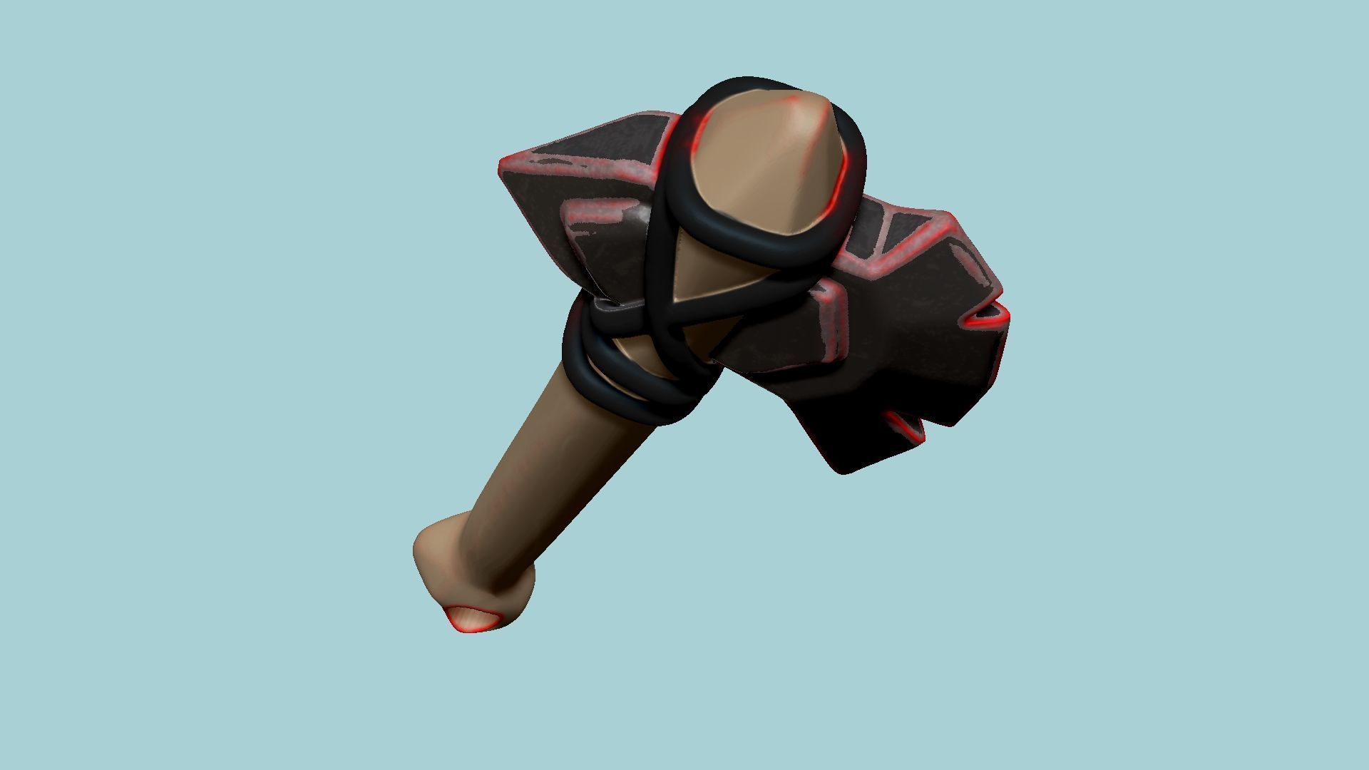 Bear Paw Keychain - Albion Online Weapon Pendant 3D print model_12