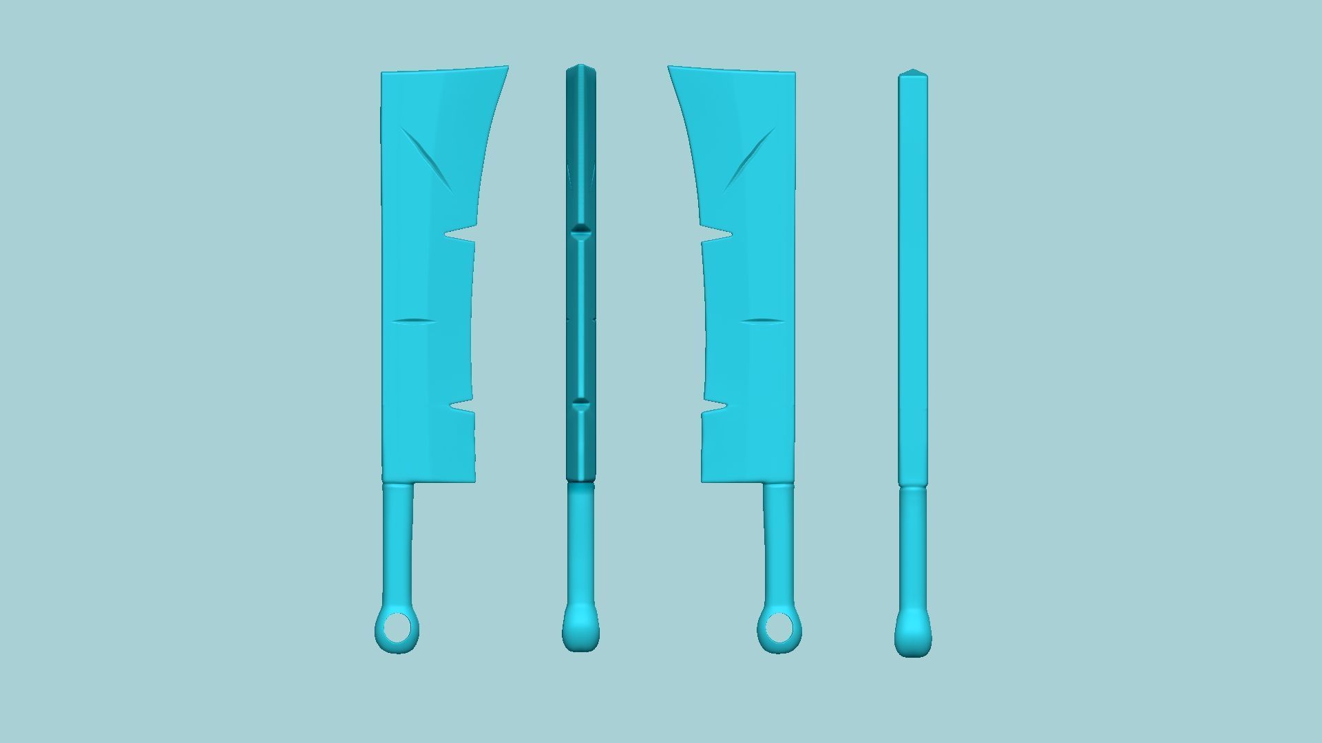 04 Albion Online Weapon Keychain Kit - Bloodletter Carving 3D Model Collection_11