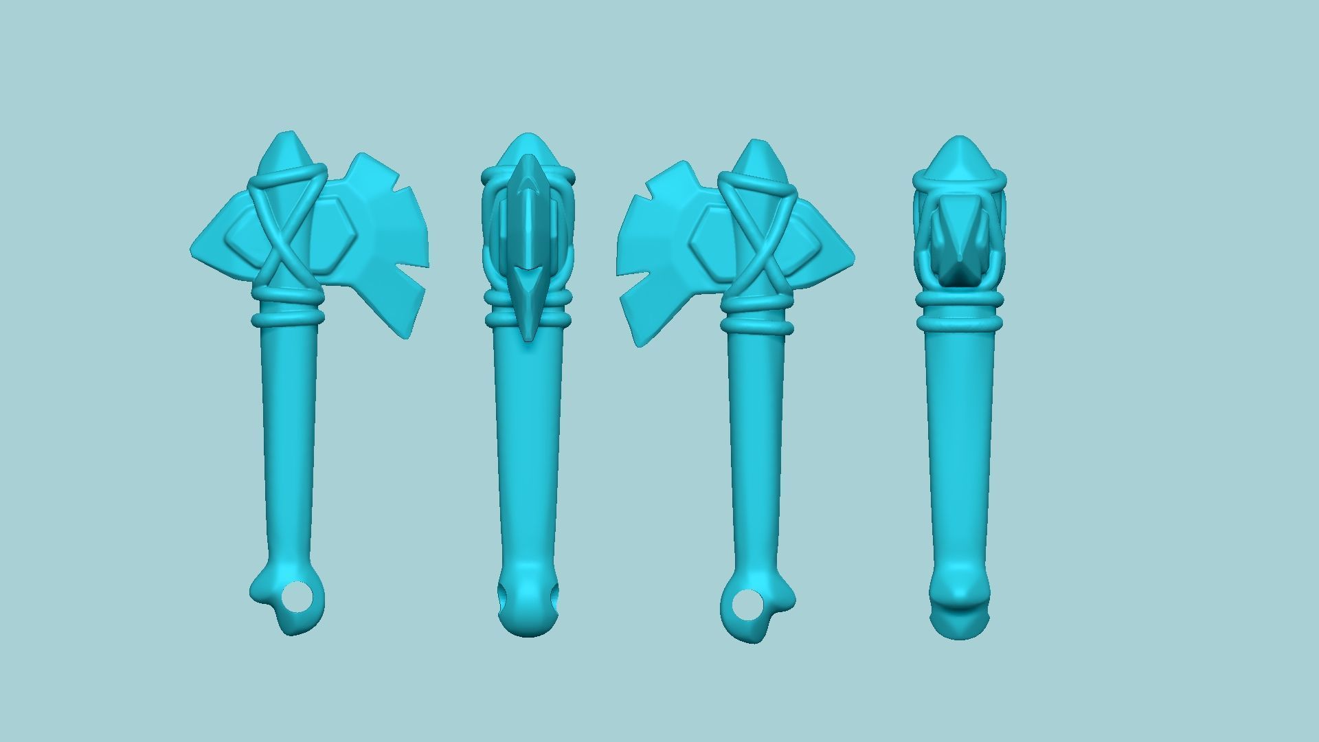 04 Albion Online Weapon Keychain Kit - Bloodletter Carving 3D Model Collection_32