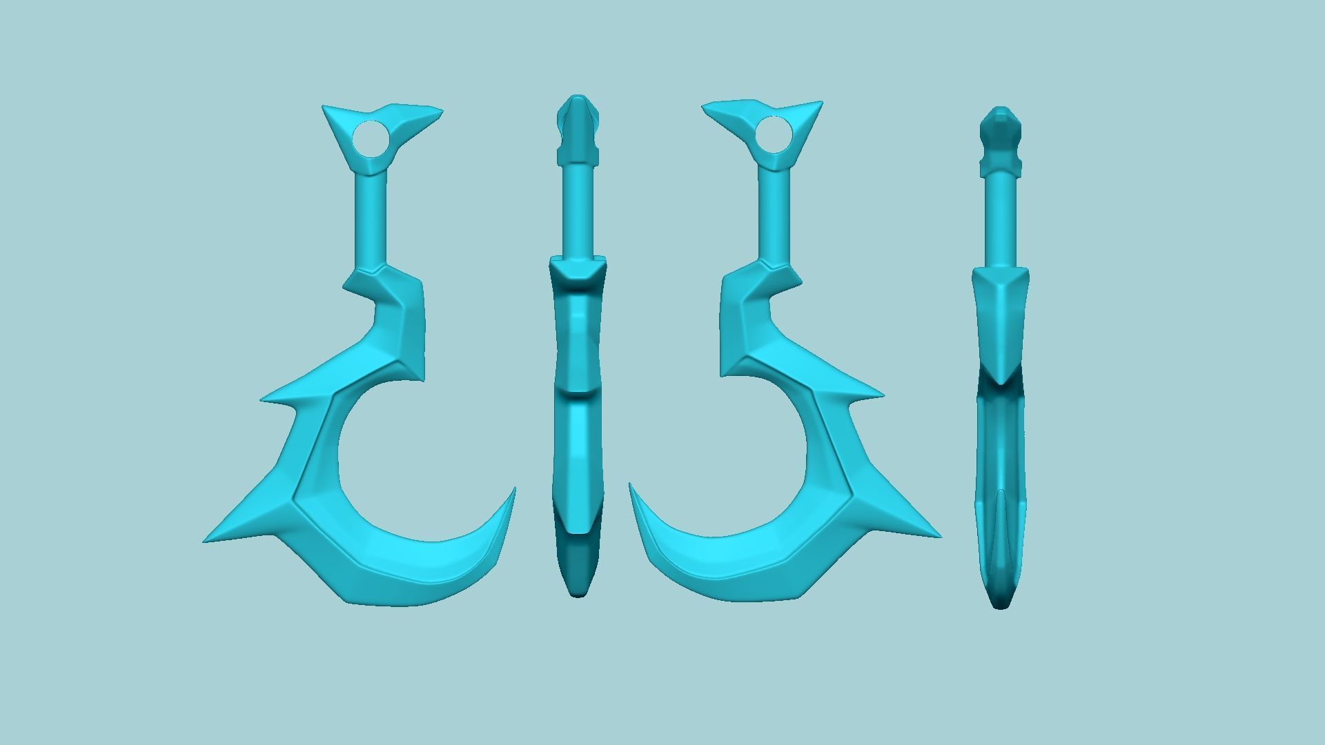 04 Albion Online Weapon Keychain Kit - Bloodletter Carving 3D Model Collection_20