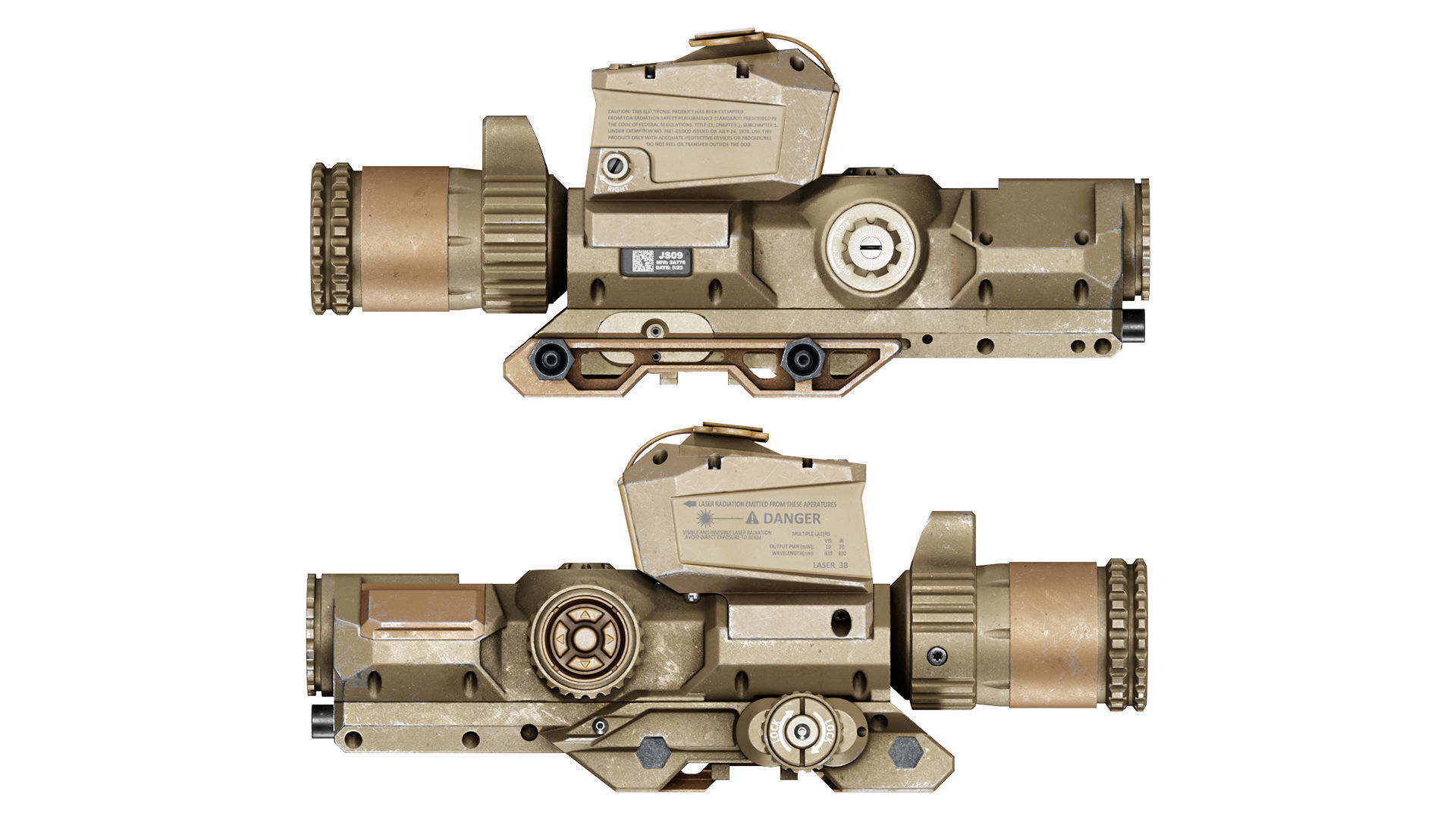 VORTEX XM157 LPVO SCOPE Low-poly 3D model_5