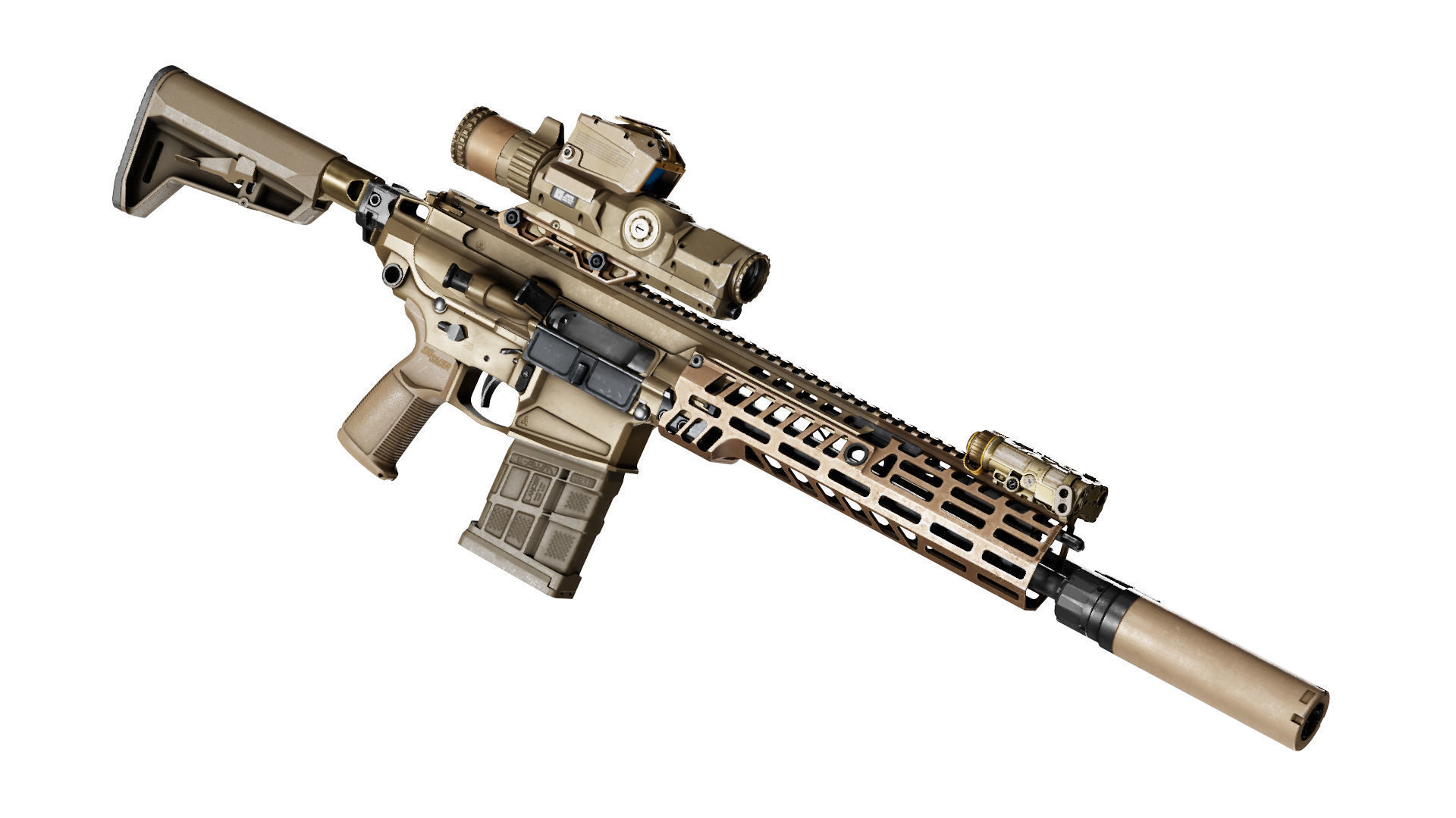VORTEX XM157 LPVO SCOPE Low-poly 3D model_1