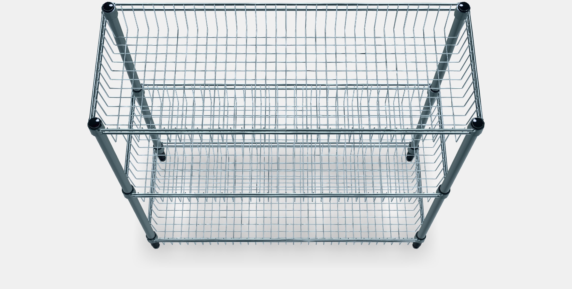 OMAR Regal with 3 baskets 1 Low-poly 3D model_3