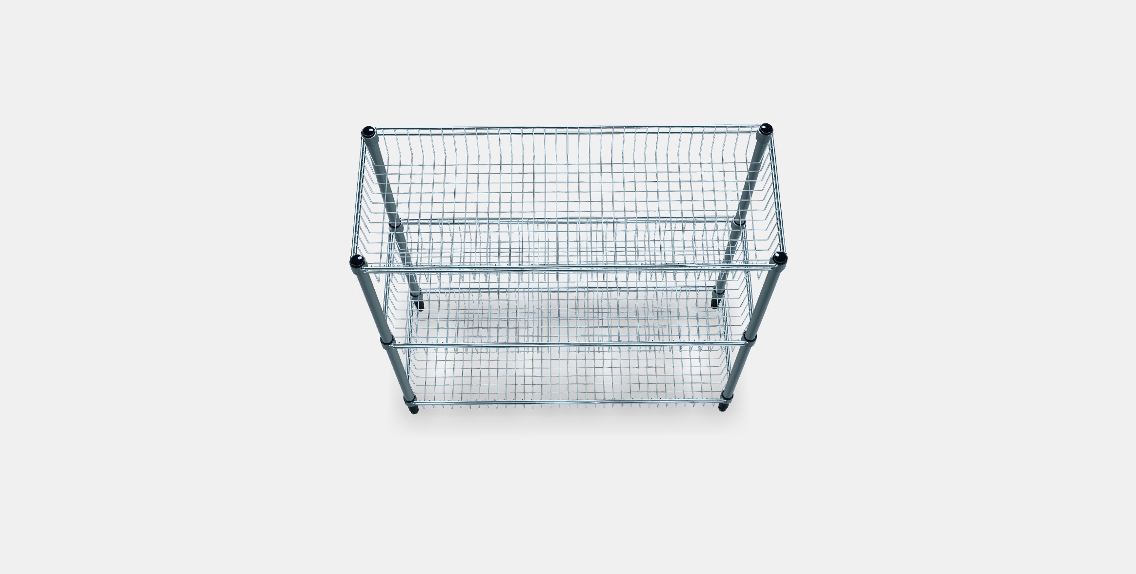 OMAR Regal with 3 baskets 1 Low-poly 3D model_5