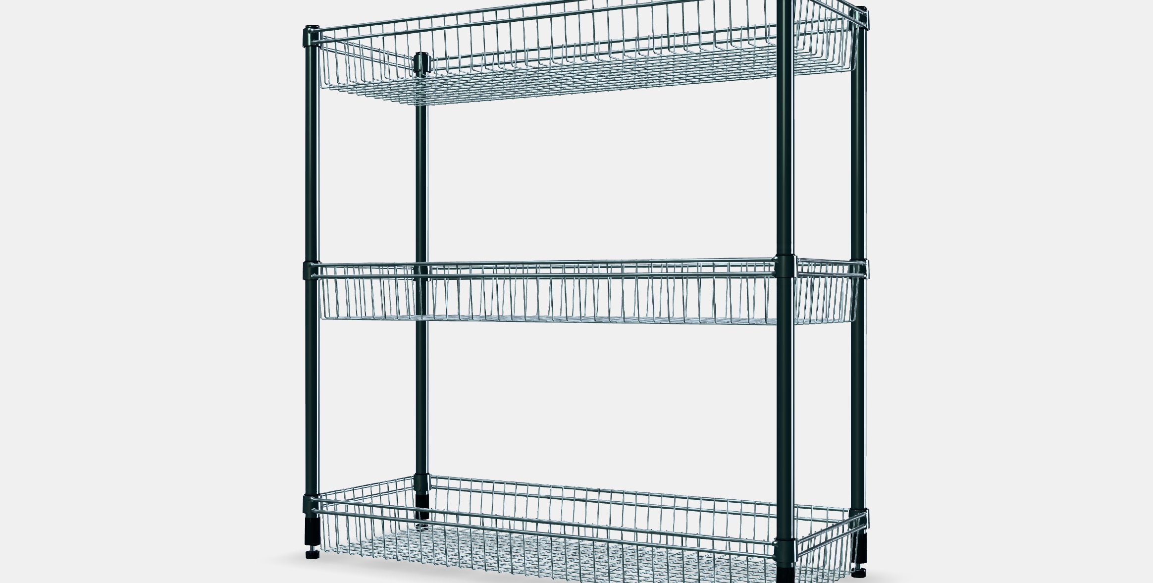 OMAR Regal with 3 baskets 1 Low-poly 3D model_13