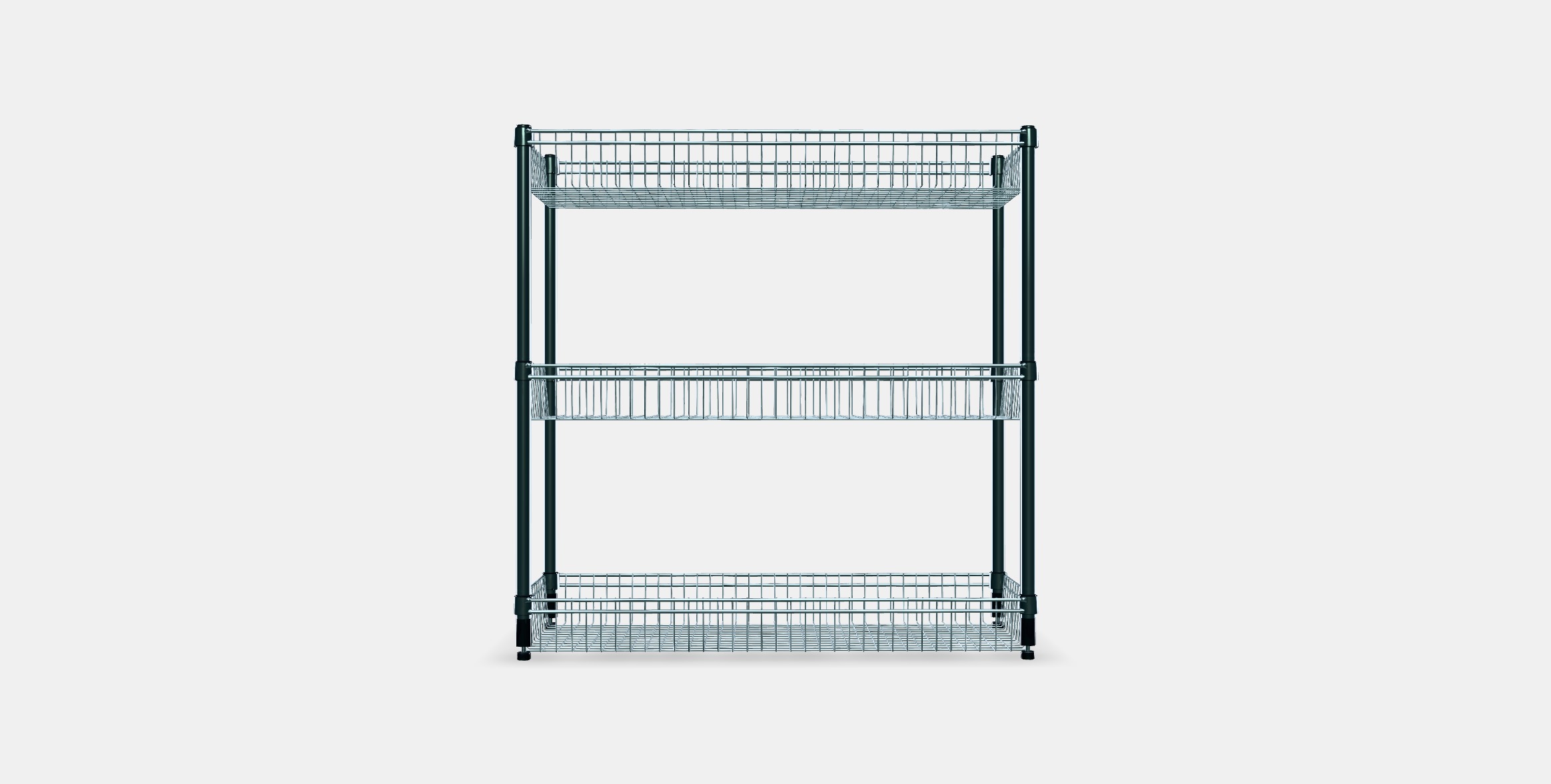 OMAR Regal with 3 baskets 1 Low-poly 3D model_10