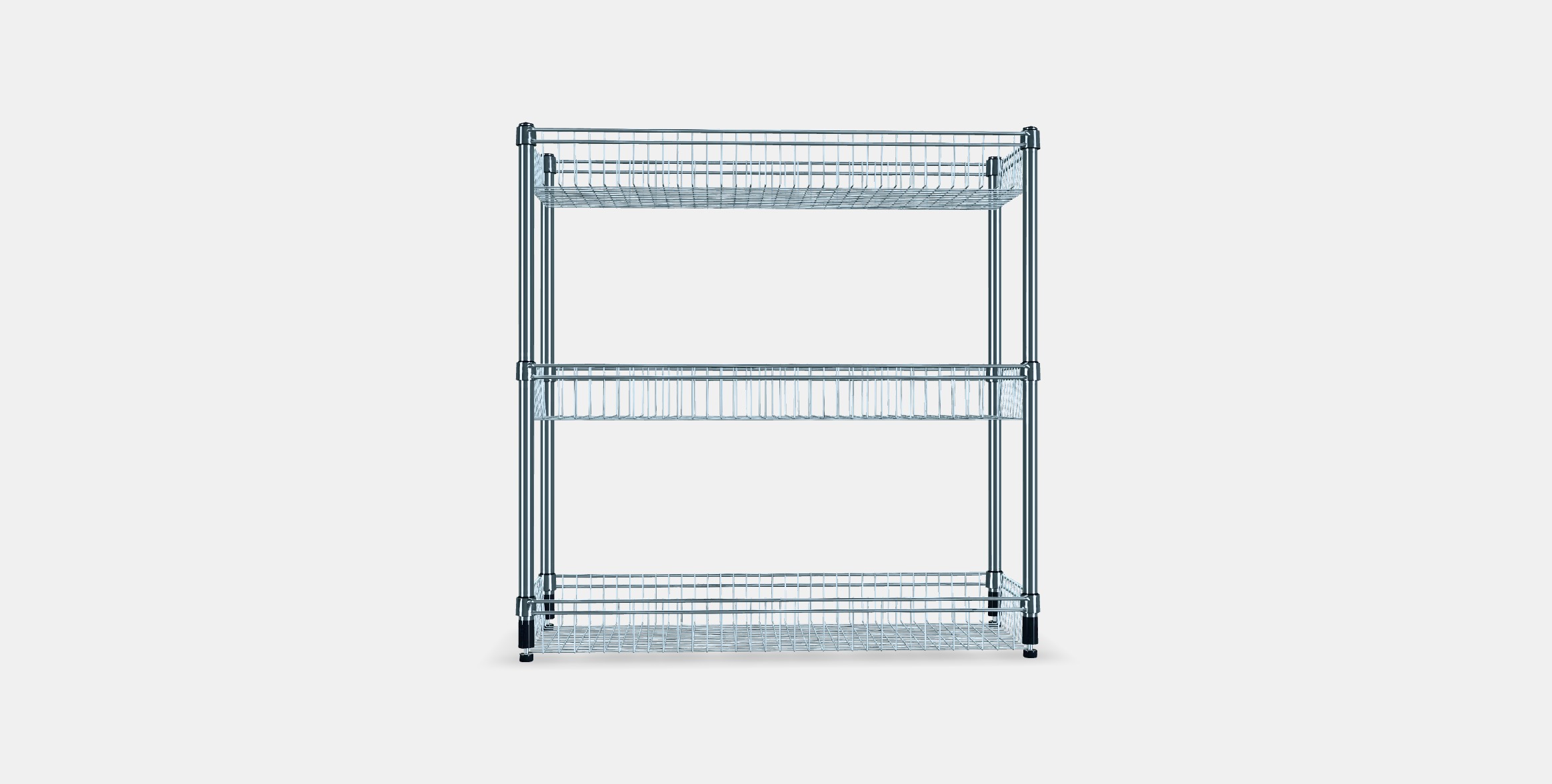 OMAR Regal with 3 baskets 1 Low-poly 3D model_14