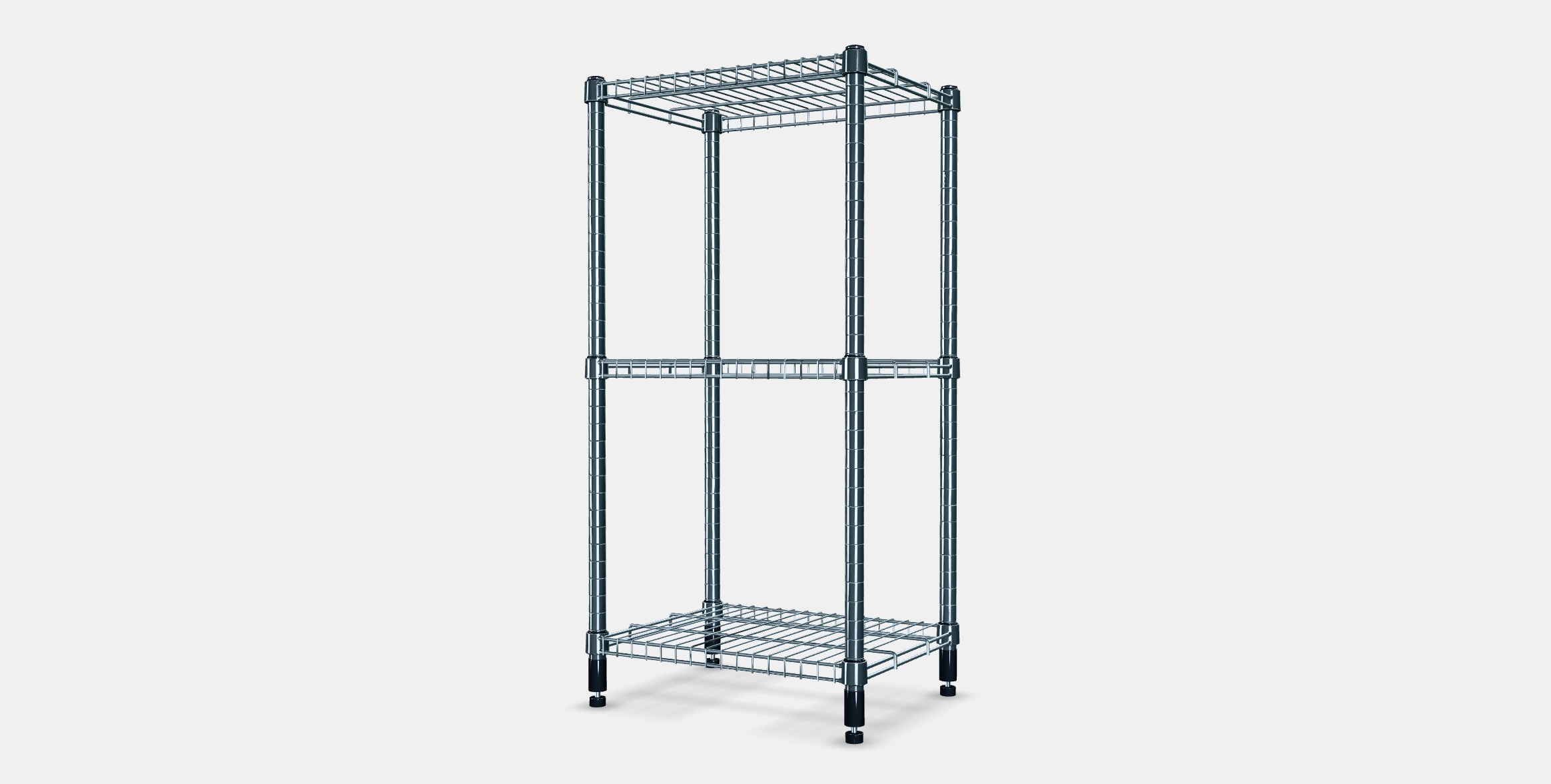 OMAR Shelving unit 2 Low-poly 3D model_2