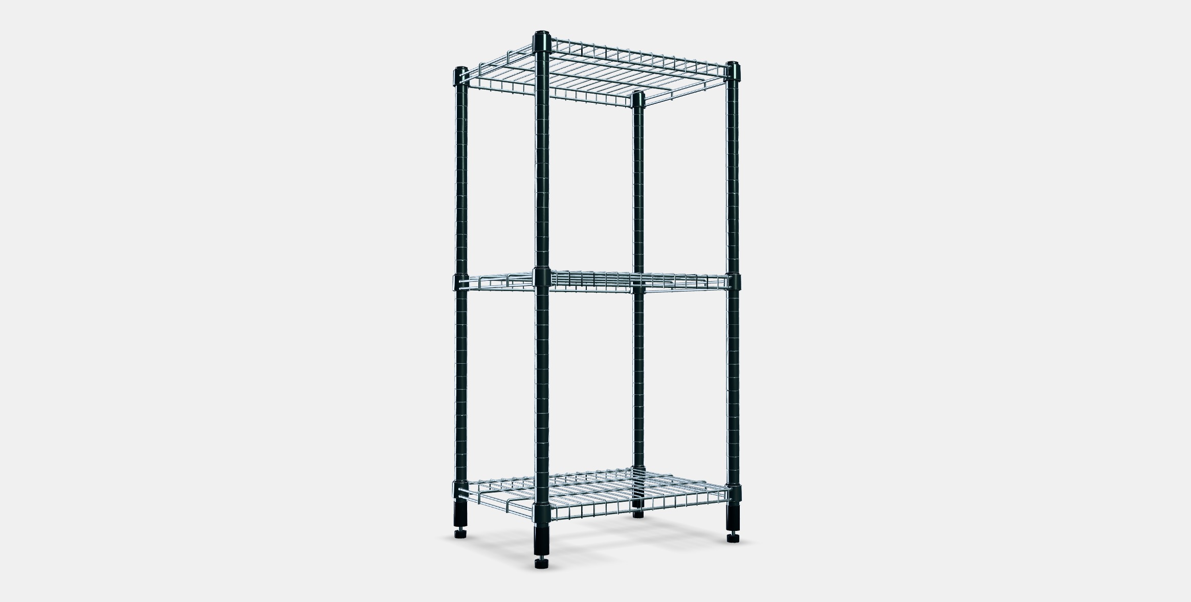 OMAR Shelving unit 2 Low-poly 3D model_3