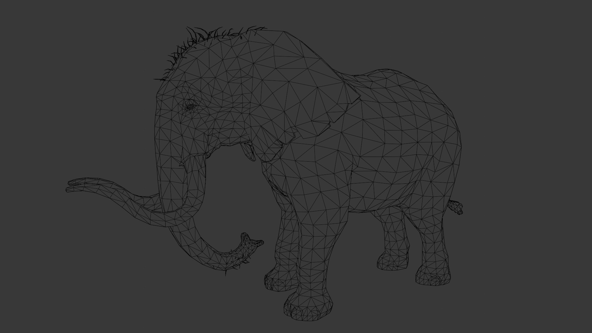 Elephant Animated Rigged 3D Model Low-poly 3D model_9