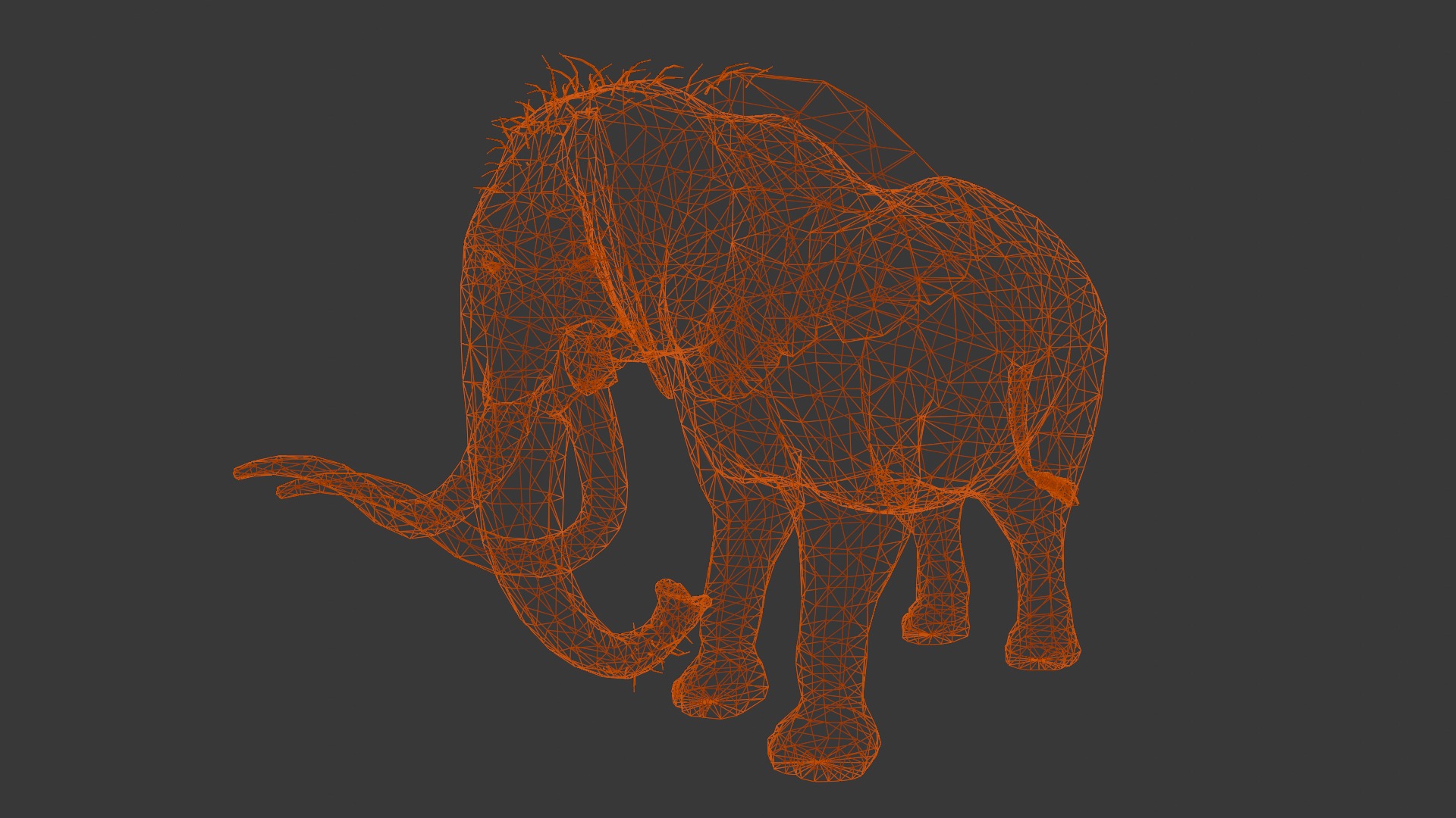 Elephant Animated Rigged 3D Model Low-poly 3D model_7