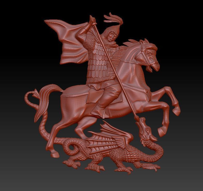 St George 3D print model_6
