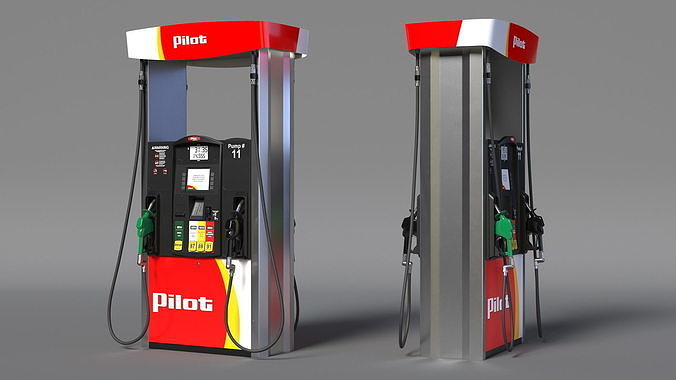 Gas Pump Pilot 3D model 4